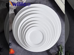 Đĩa tròn tùy chỉnh Nhà hàng Đĩa thịt bò gốm Đĩa trang trí