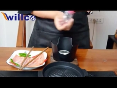 Hòa hợp kim nhôm Đồ xách nướng nướng nướng nướng Nấu ăn thương mại Đen